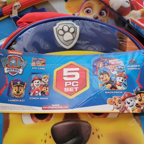 Paw Patrol Ready for Action 5 Piece Set Backpack, Lunch, Cinch sak, Pencil Case - Picture 2 of 12